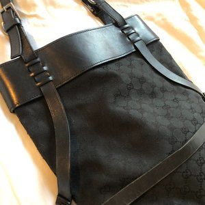 Authentic Gucci Black Handbag with Sliver Hardware